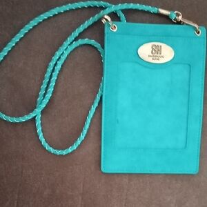 NWOT Blue Seude Crossbody Phone Bag